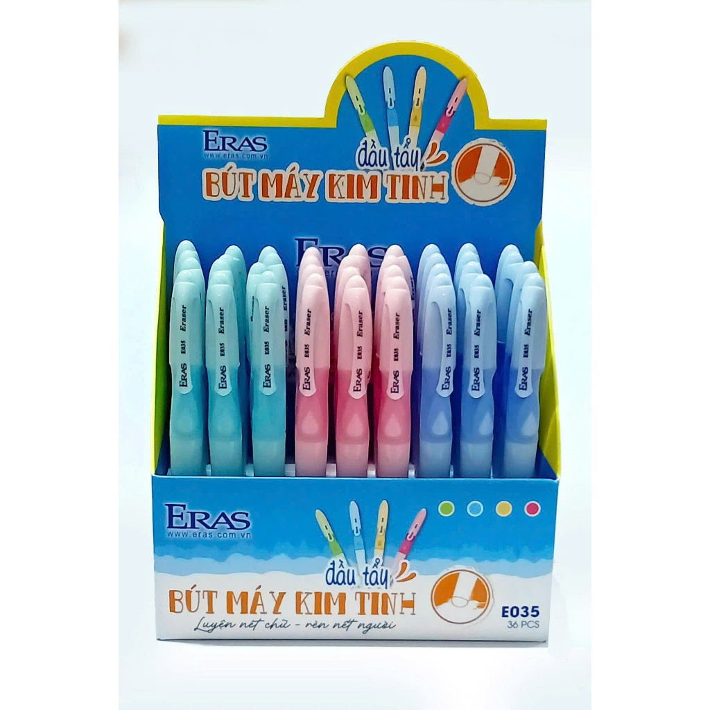 Bút Máy Eras Ngòi Kim Tnh Trơn Có Đầu Tẩy Xóa Mực - Eras E035.