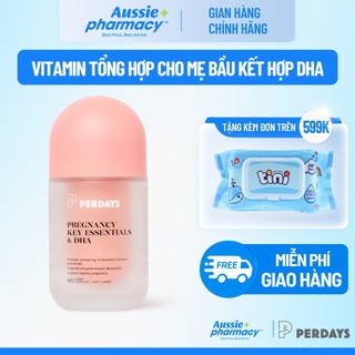 Vitamin Tổng Hợp Bầu - PERDAYS Key Essentials & DHA - Bổ sung Vitamin, Khoáng chất & DHA cho mẹ bầu
