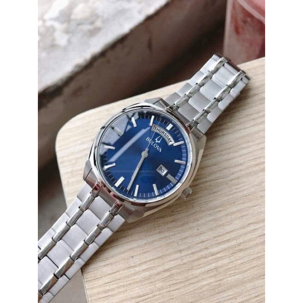 [Chính Hãng 100%] ĐỒNG HỒ BULOVA QUARTZ 96C125 39MM NAM.  Máy Quartz, Kính Khoáng. Siz 39MM Fullbox
