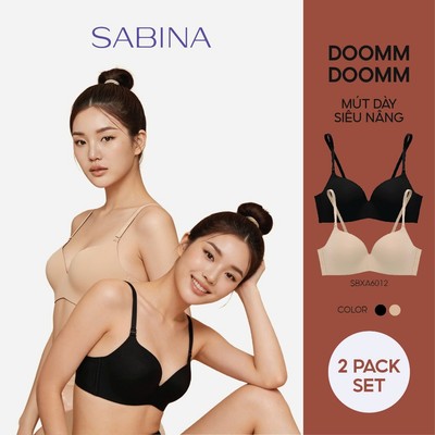 Combo 2 Áo Lót Mút Dày Siêu Nâng Không Gọng Dây Lưng Không Viền May Doomm Doomm by Sabina SBXA6012