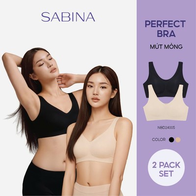 Combo 2 Áo Lót Không Viền May Kèm Mút Rời Dày Vừa Màu Trơn Soft Collection By Sabina SBXK108 (Mã mới NBD24005)
