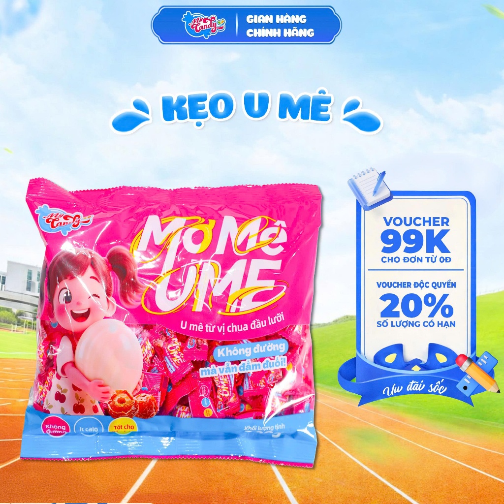 Kẹo ô mai Ume không đường, ít calo, tốt cho tiêu hoá gói 200gr - My Candy Việt Nam
