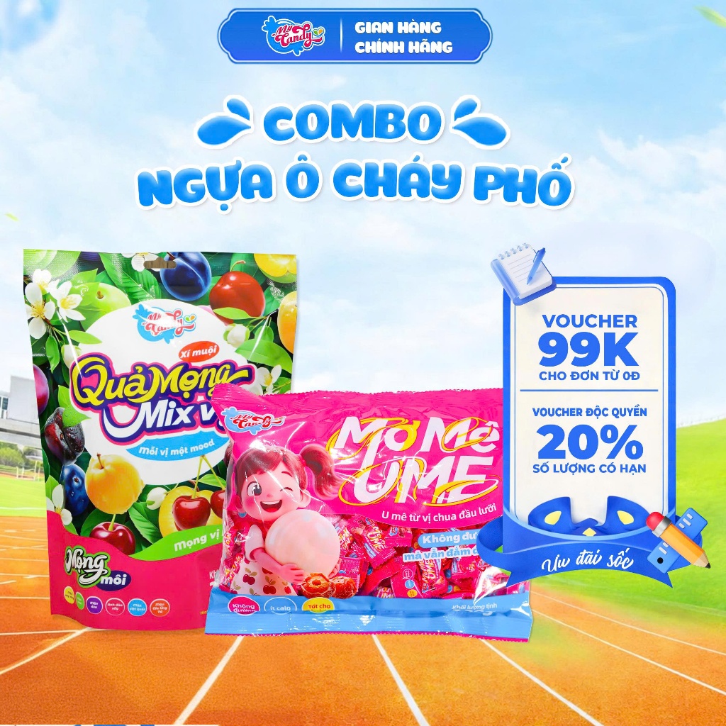 Combo Ngựa Ô Cháy Phố ( 1 Quả mọng mix vị + 1 Ômai Ume) hương vị chua ngọt thơm ngon - My Candy Việt