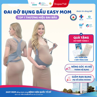 Đai Đỡ Bụng Bầu Easy MOM Cao Cấp Co Giãn 4 Chiều Thoáng Khí Giảm Đau Lưng, Tránh Rạn Bụng, Bảo Vệ Cột Sống Cho Mẹ