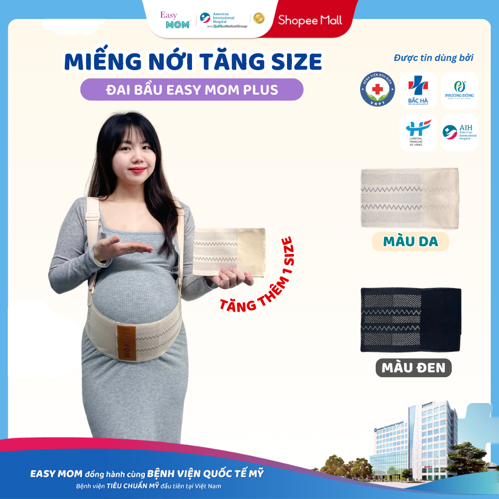 Miếng Nới Tăng Size Cho Đai Bầu Easy MOM PLUS