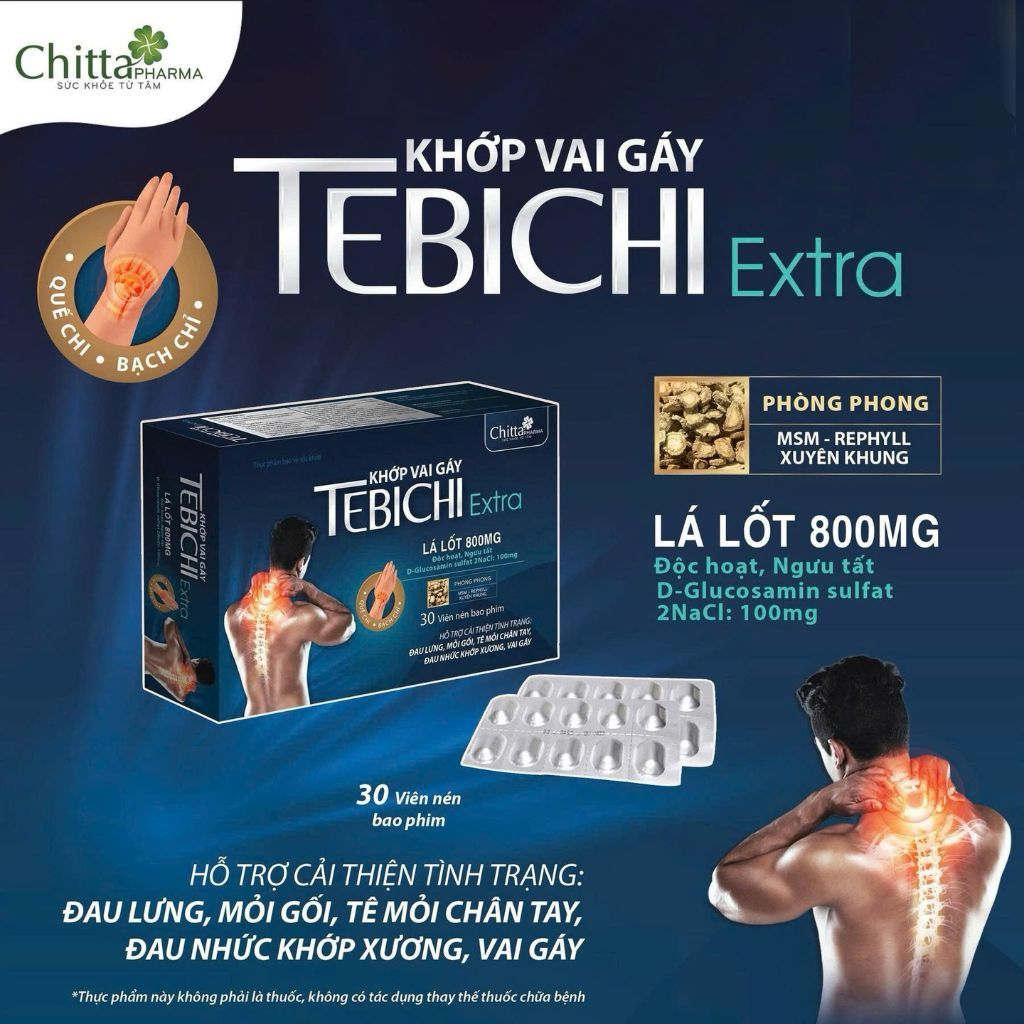 Khớp Vai Gáy Tebichi hỗ trợ cải thiện đau lưng mỏi gối, tê mỏi chân tay, đau nhức khớp xương, vai gá