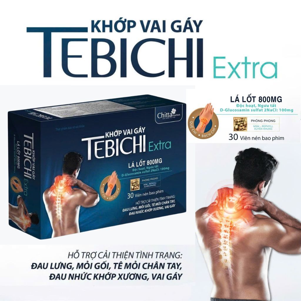 Viên uống Khớp Vai Gáy Tebichi hỗ trợ cải thiện đau lưng mỏi gối, tê mỏi chân tay, đau nhức khớp xươ