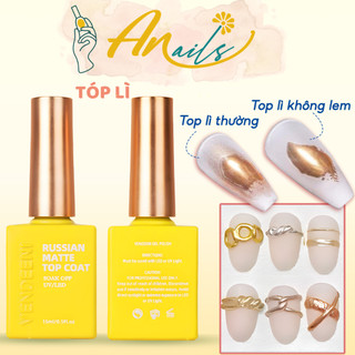 Top lì không lem Vendeeni chính hãng 15ml - Gel liên kết làm nền chà tráng gương, vẽ móng nail
