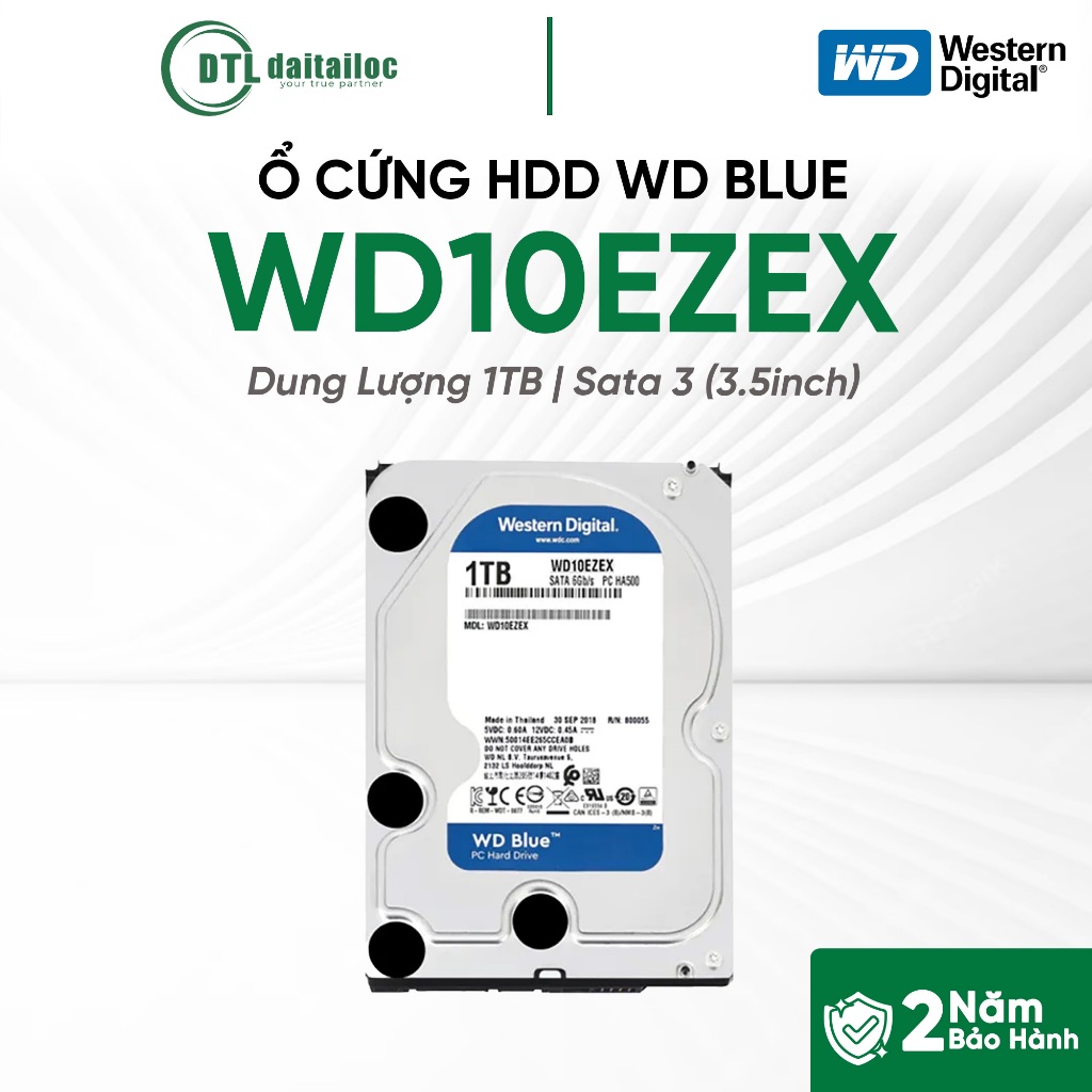 Ổ Cứng HDD WD BLUE 1TB | Chính Hãng | Bảo Hành 24 Tháng