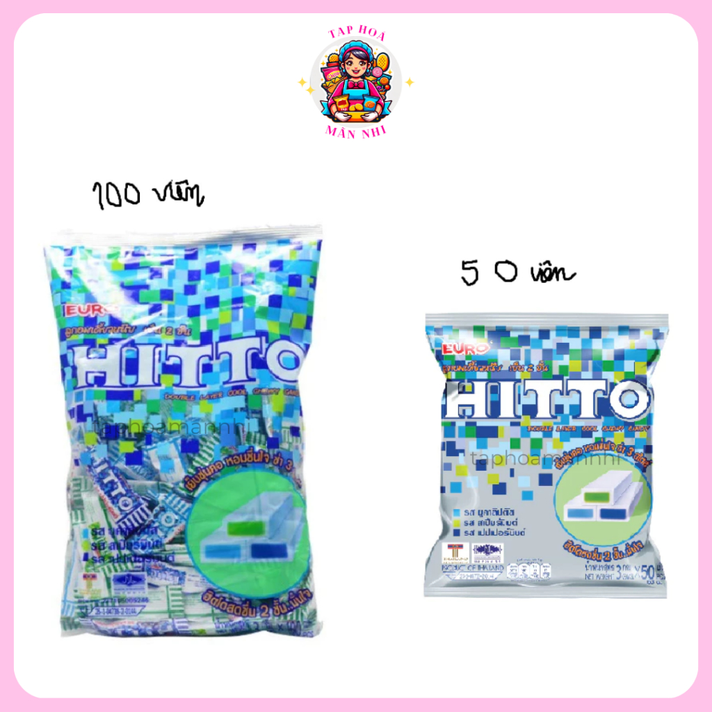 Kẹo Thái Lan Hitto Hương Bạc Hà Gói