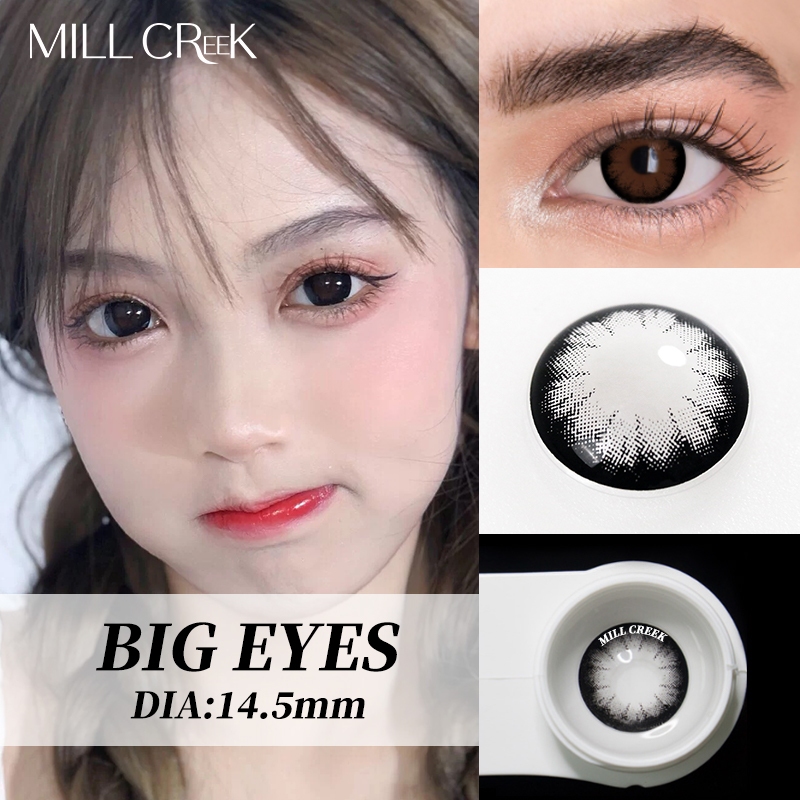 【Lens 1 ngày】MILL CREEK 1 ngày sử dụng 2 miếng 1 cặp kính áp tròng búp bê mắt DIA14.50mm Ống kính đe