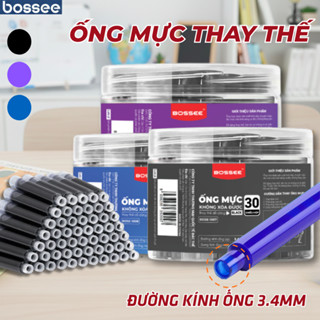 [Không Xóa Được] Hộp 30/50 Ống Mực Thay Thế Cho Bút Máy, Ống Mực Nhanh Khô Không Lem