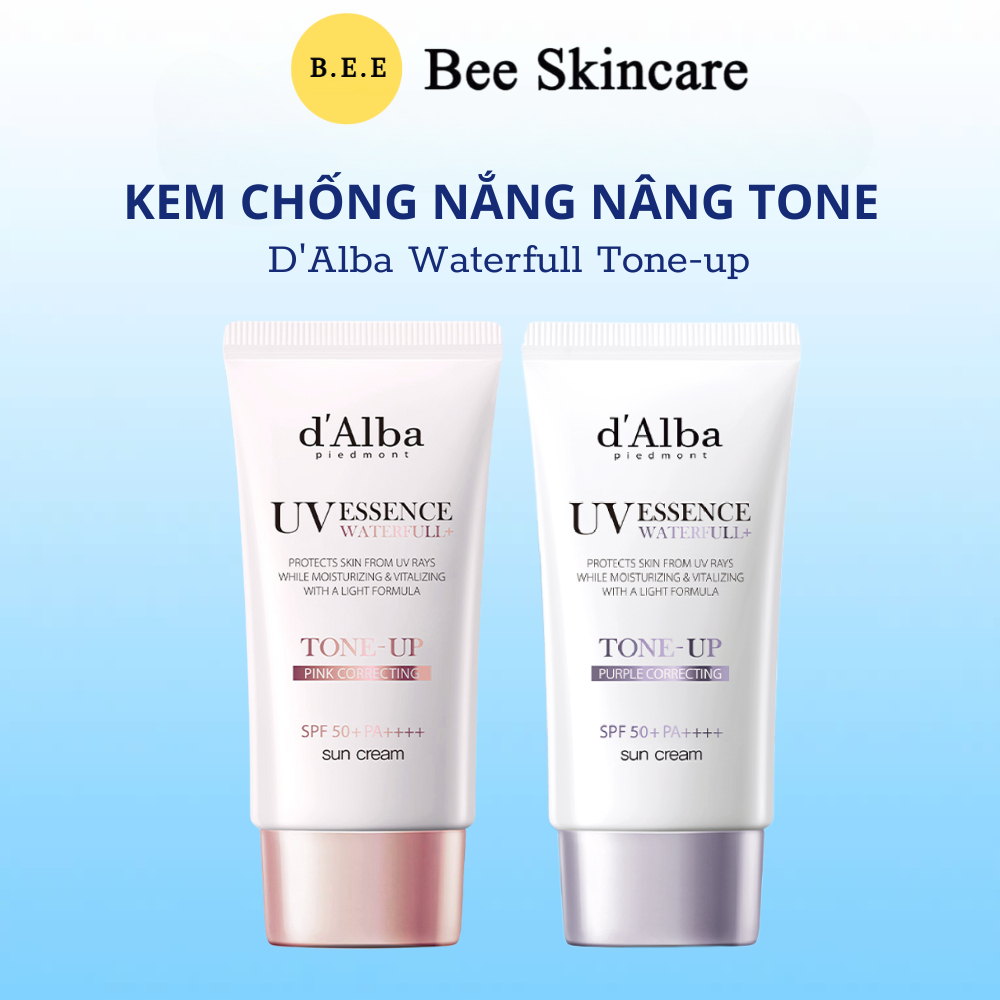 Kem Chống Nắng D'Alba Waterfull Tone-up Sun Cream Che Khuyết Điểm, Đều Màu Da Bee Skincare