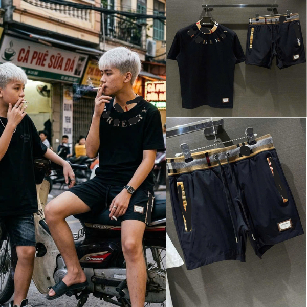 Bộ Cộc hè Tay Ngắn Nam BOY Phố Mẫu New Cao cấp Nét Keng,Set Bộ Hè Nam chất vải 88%Cotton