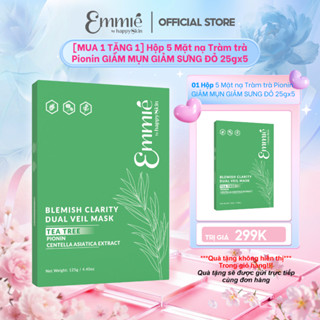[MUA 1 TẶNG 1] Hộp 5 Mặt nạ Tràm trà Pionin Hỗ trợ giảm mụn giảm sưng đỏ 25gx10