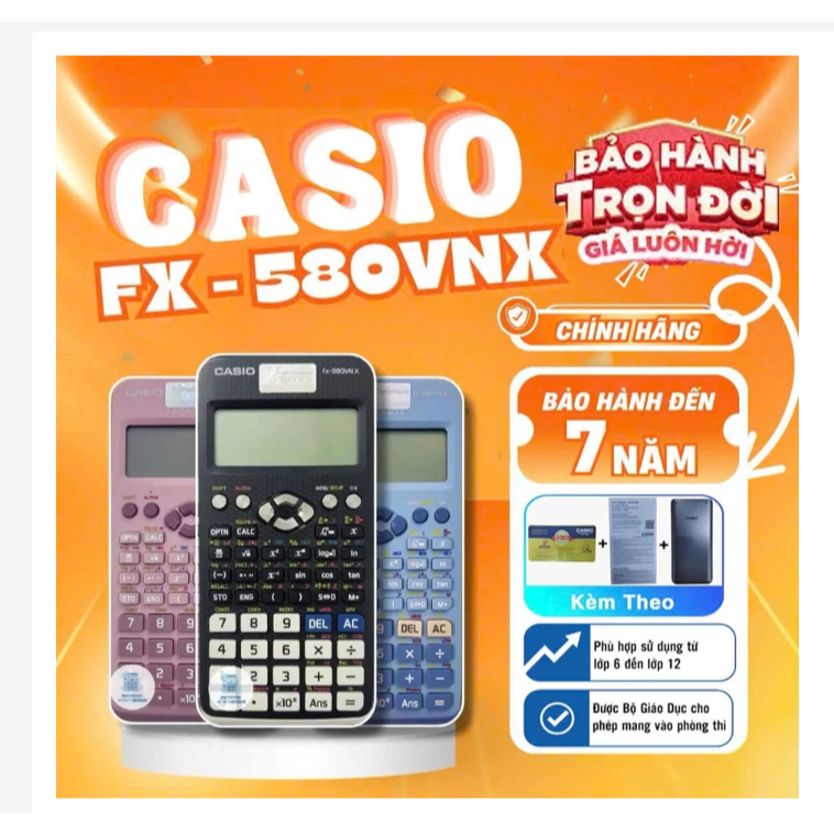 Máy Tính FX580VN X có Tiếng Việt, dành cho học sinh cấp 2,3 Máy tính casio fx580vnx giá rẻ made in t
