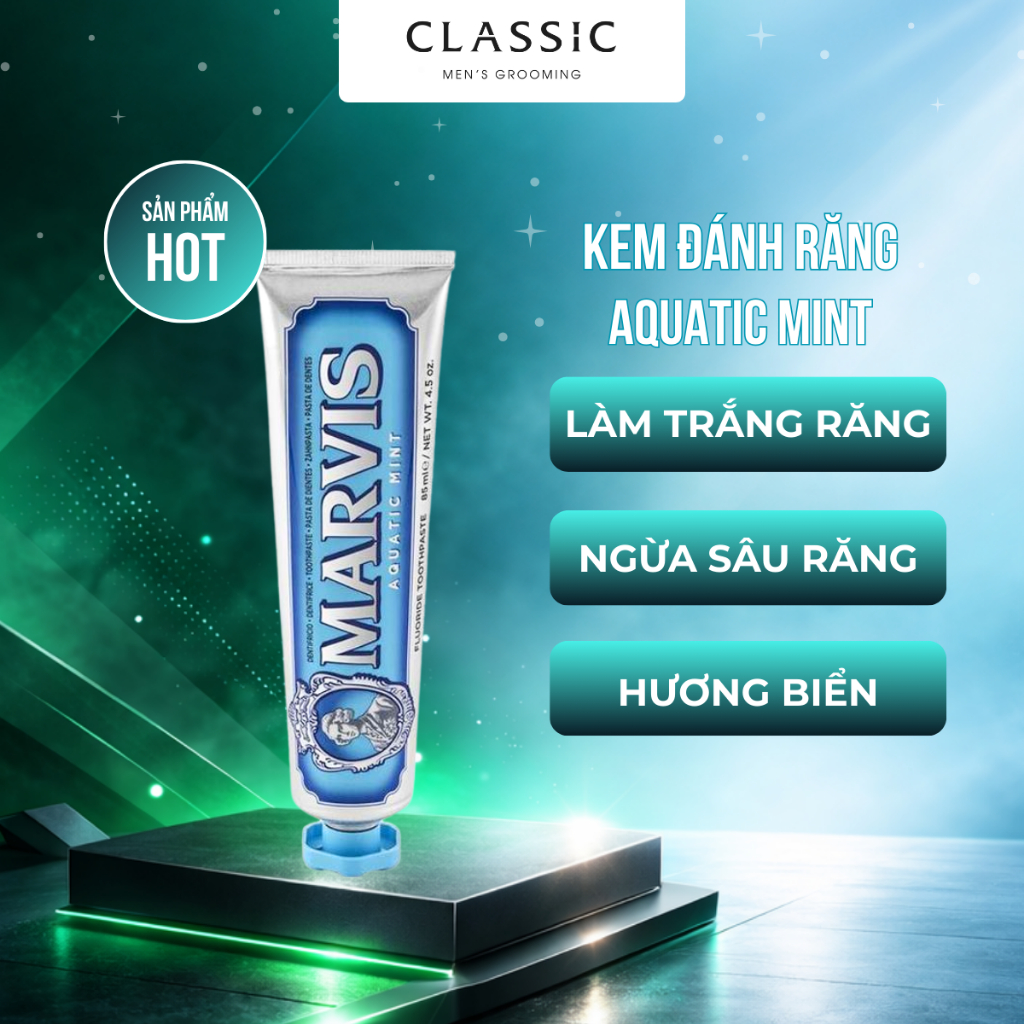 Kem Đánh Răng Marvis Aquatic Mint