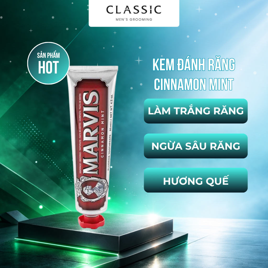 Kem Đánh Răng Marvis Cinnamon Mint