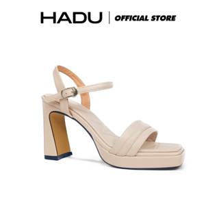 Giày Sandal Gót Vuông 9P Sườn Kép Quai Ngang ARES HADU M956 Đúp Trước 3P Da PU Cao Cấp BH 12 Tháng