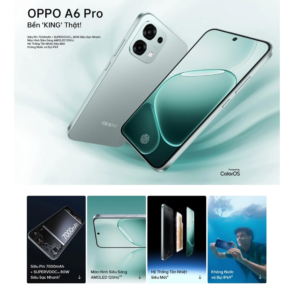 Điện thoại OPPO A6 Pro 4G 8GB + 128GB | Nhân Bản Ứng Dụng | AI Camera | BigBuy360 - bigbuy360.vn