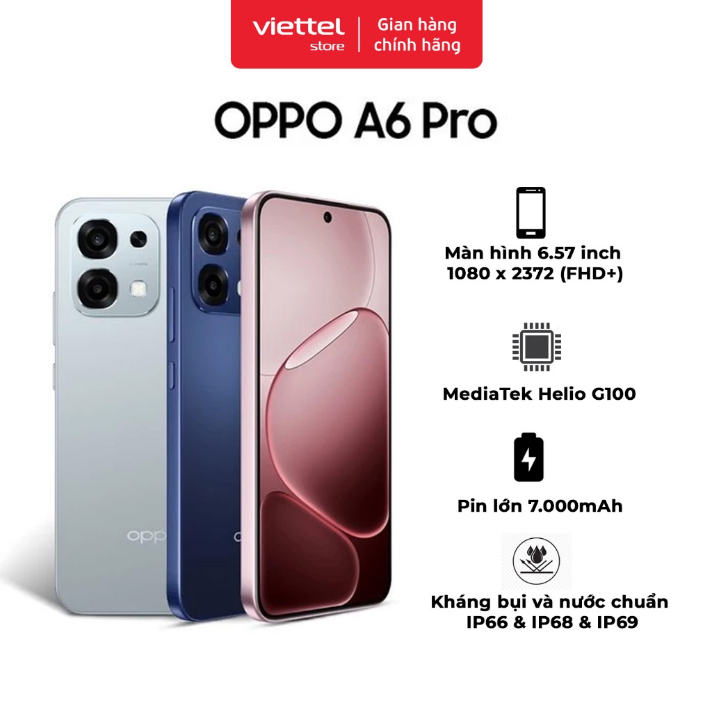 Điện thoại OPPO A6 Pro 4G 8GB + 128GB | Nhân Bản Ứng Dụng | AI Camera | BigBuy360 - bigbuy360.vn