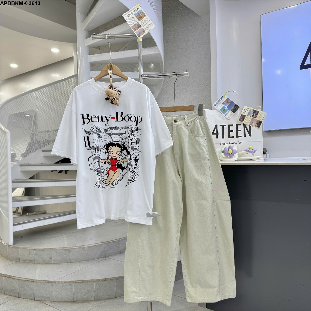 Áo Phông Betty Boop Kèm Móc Khoá
