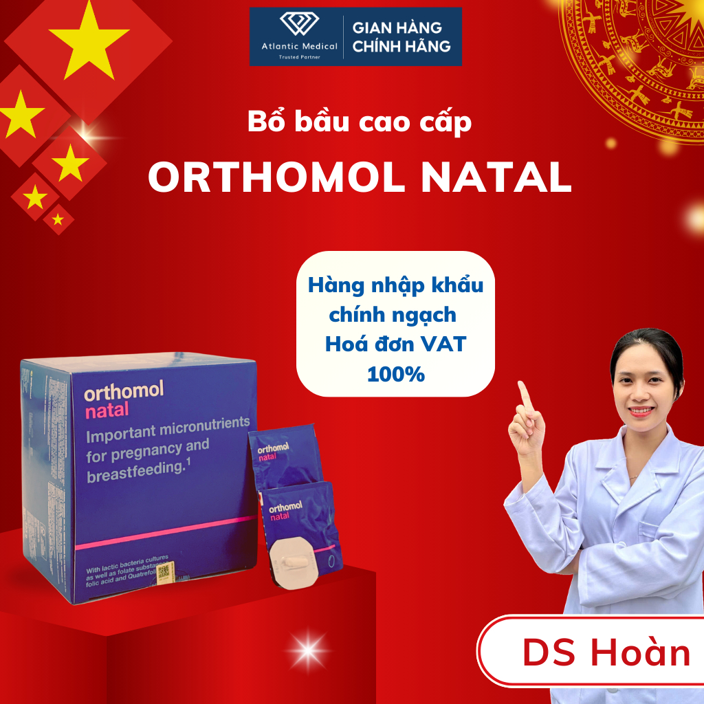 [Chính Hãng] Bổ Bầu Cao Cấp ORTHOMOL NATAL Bổ Sung Toàn Diện Vitamin Khoáng Chất Lợi Khuẩn Cho Phụ N