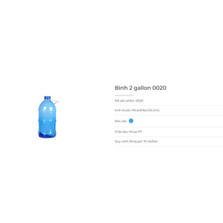 Bình nước 2 gallon Việt Nhật Plastic. Bình 7.5l.