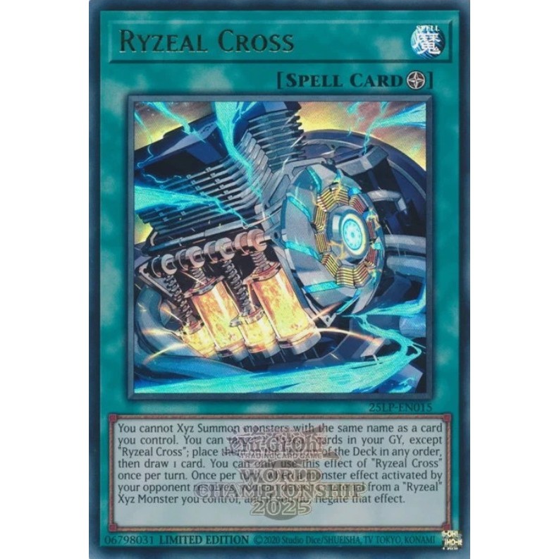 Thẻ Bài YuGiOh Mã 25LP-EN015 - Ryzeal Cross - Spell - Emblazoned Ultra Rare