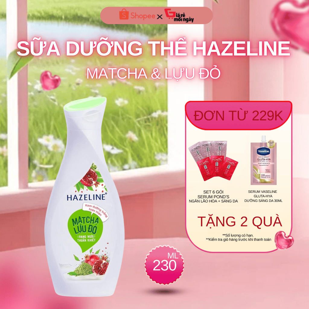 Sữa Dưỡng Thể Hazeline Matcha & Lựu Đỏ 230ml