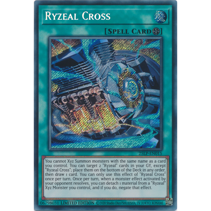 Thẻ Bài YuGiOh Mã 25LP-EN015 - Ryzeal Cross - Spell - Secret Rare