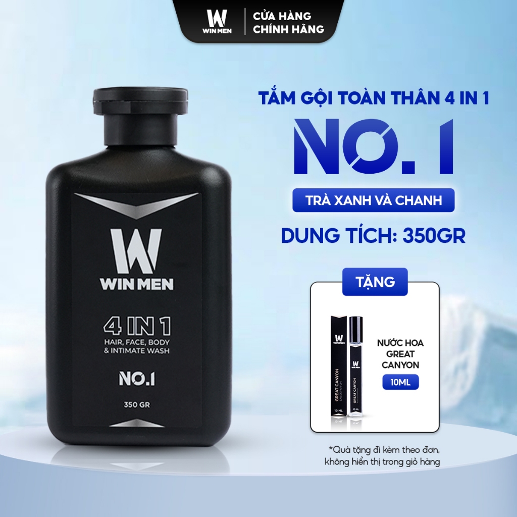 Sữa Tắm Gội Vệ Sinh Nam 4IN1 Toàn Thân WIN MEN Hương Nước Hoa Nam Tính Và Sạch Sâu350G