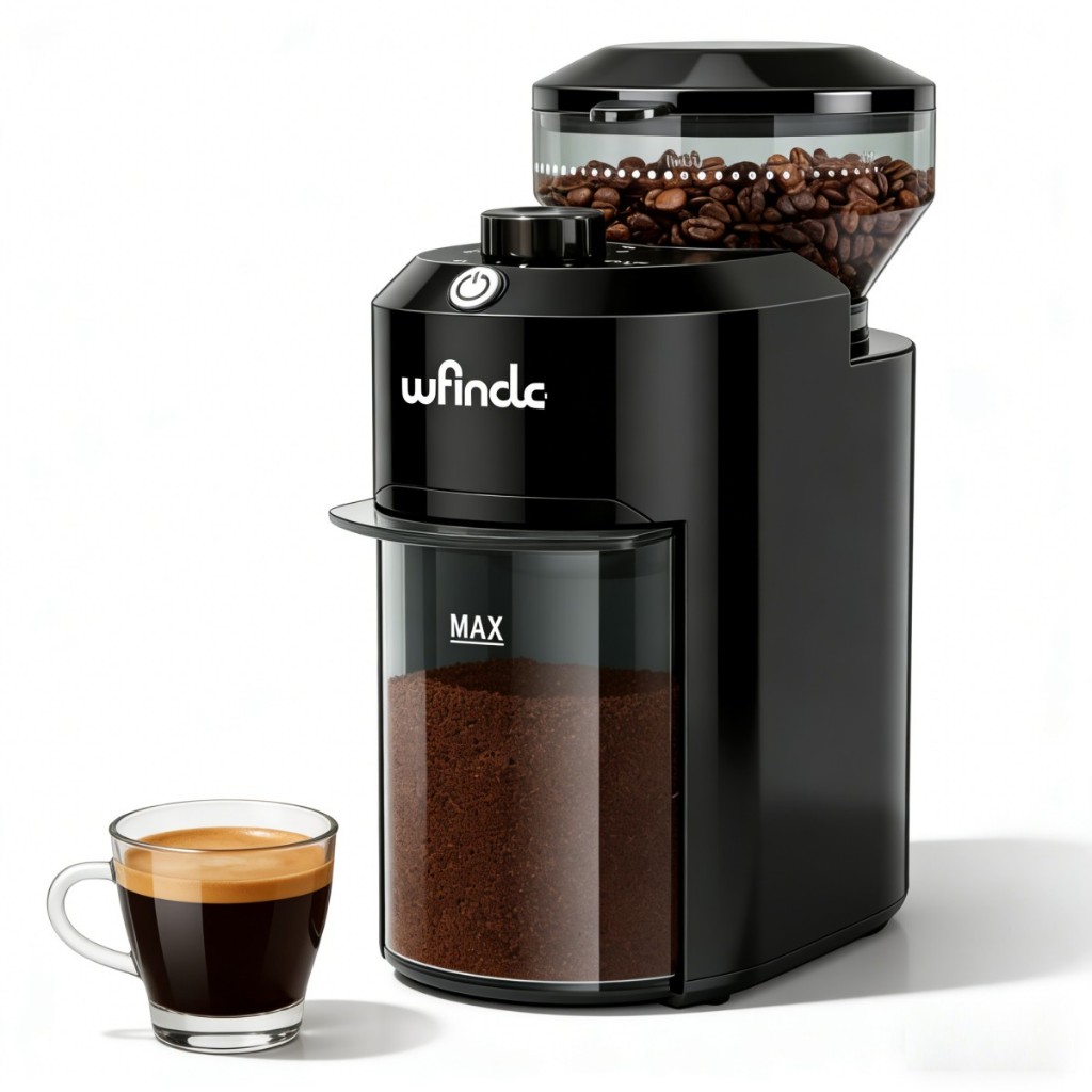 Máy Xay Cà Phê HC010,Máy Xay Hạt Cafe tự động gia đình, 28 Cấp Độ Xay Espresso Chuyên Nghiệp