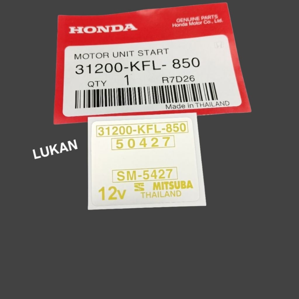 Tem dán củ motor đề khởi động xe WAVE Thái 110 zin Honda 31200-KFL-850