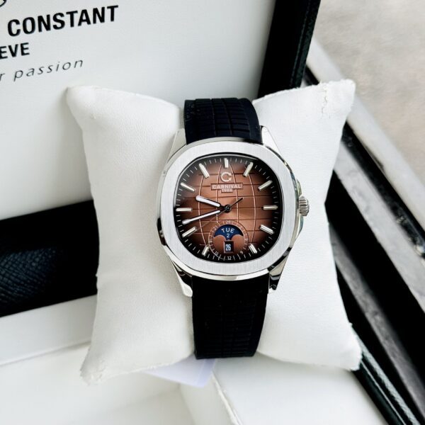[ CHÍNH HÃNG 100% ] 8113G-VT-DCS-N – Đồng hồ nam Carnival Automatic 8113G Nâu