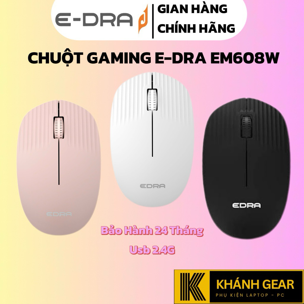 Chuột Không Dây EDRA EM608W (Wireless 2.4Ghz) Chính Hãng Bảo Hành 24 tháng