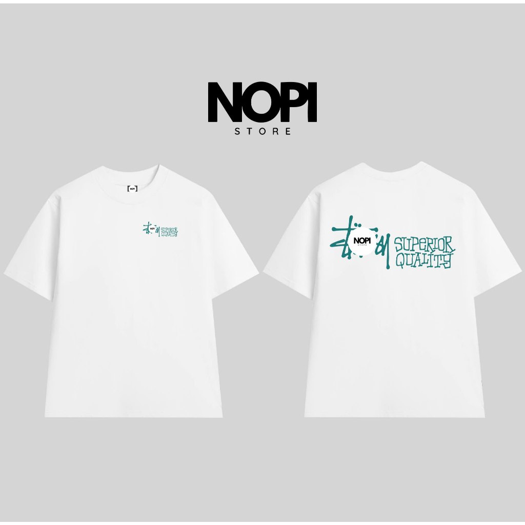 ÁO THUN SUPERIOR QUALITY FORM RỘNG NAM NỮ UNISEX VẢI COTTON HAI CHIỀU DÀY DẶN - NOPI STORE