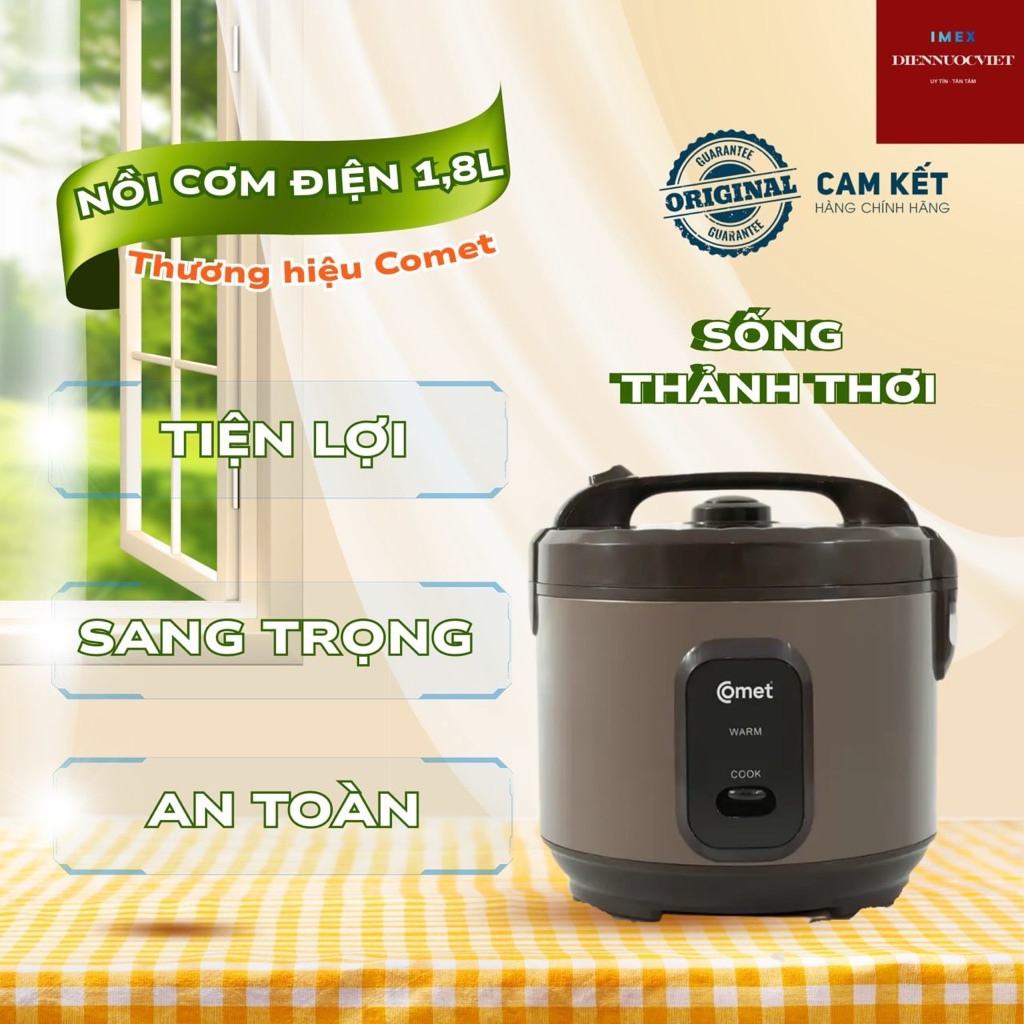 Nồi cơm điện COMET - 1,8lit