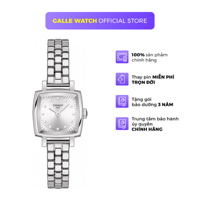 Đồng Hồ Nữ TISSOT T-Lady LOVELY SQUARE T058.109 dây thép đeo tay kính Sapphire chính hãng cao cấp