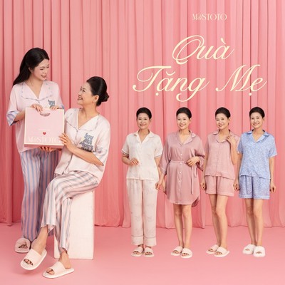 [QUÀ TẶNG MẸ] MUSTOTO Túi Quà Tặng Bộ Mặc Nhà Pijama Lụa Mềm Mát Sang Trọng