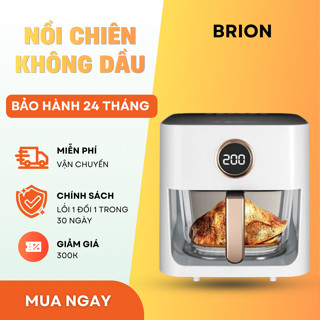 Nồi Chiên Không Dầu Lồng Kính Trong Hikira Dung Tích 5L Chiên Đều 360 Độ