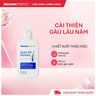 Dầu gội dược liệu BIO CARE PHARMA giảm gàu, nấm ngứa da đầu Santal 300 Shampoo 200ml