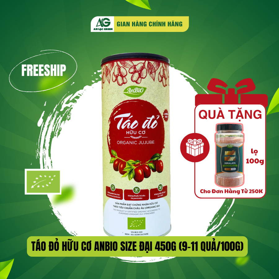 Táo đỏ hữu cơ Anbio | Chứng nhận hữu cơ| Giàu vitamin C, giúp tăng cường miễn dịch, an thần, đẹp da, tốt cho tiêu hóa...