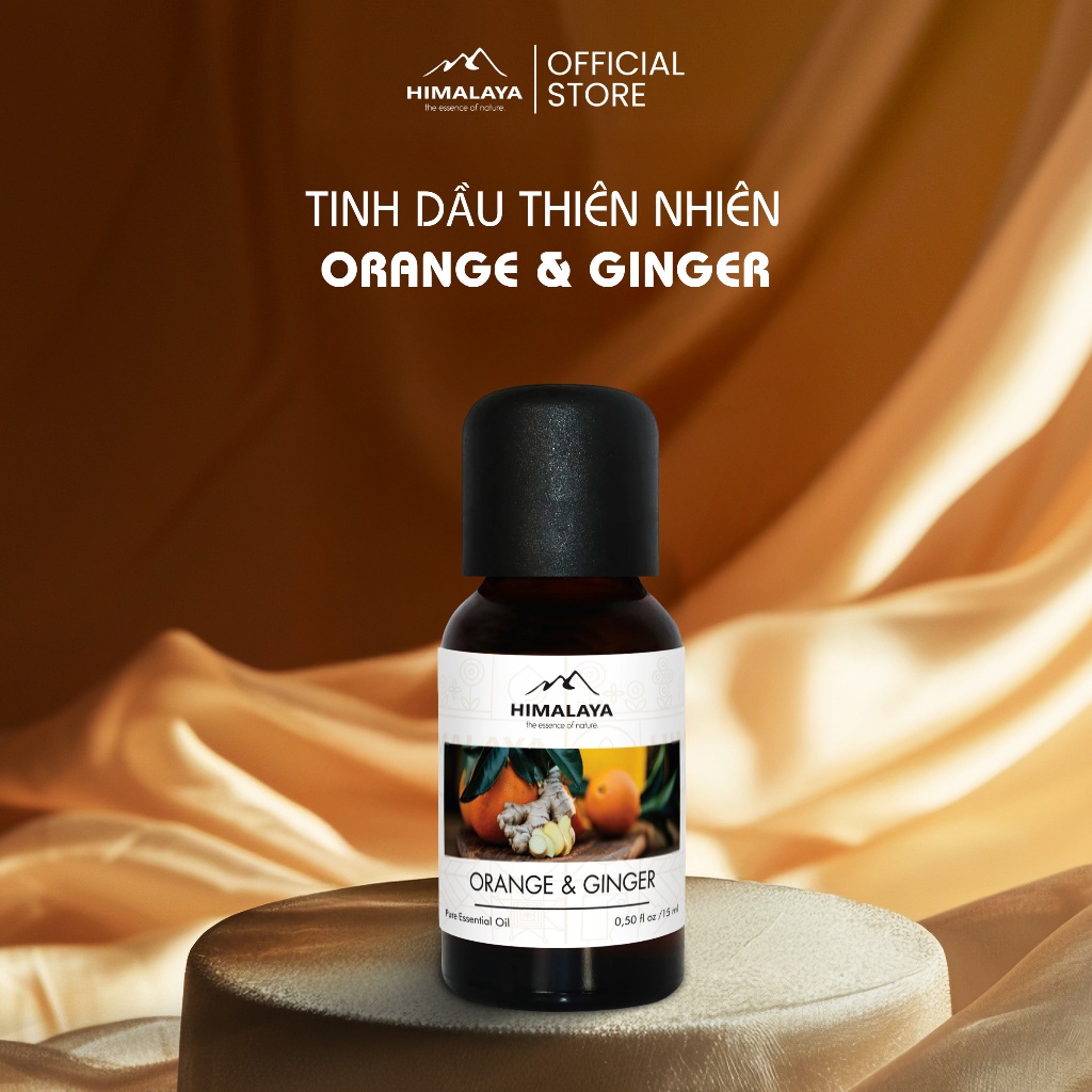 Tinh dầu thiên nhiên hương trái cây cam gừng Himalaya Orange & Ginger Essential Oil 15ml/50ml