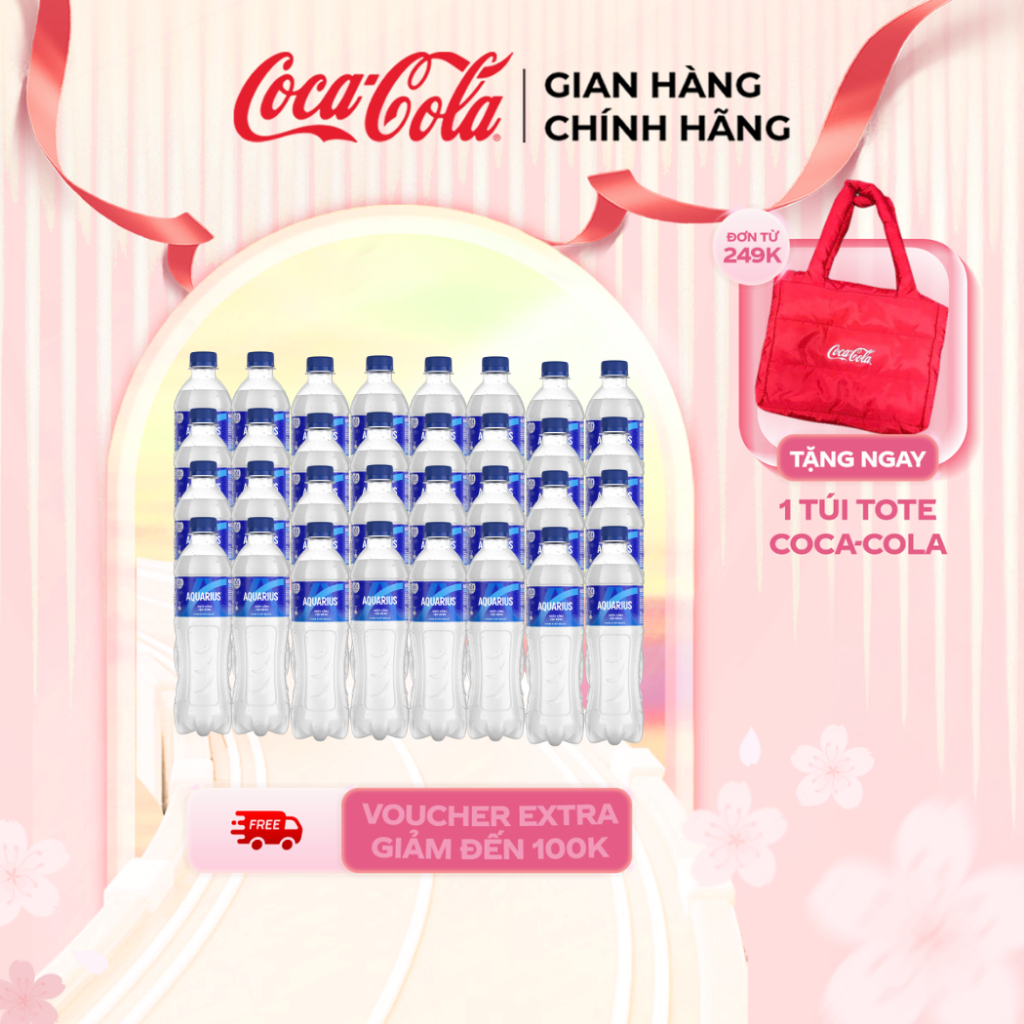 Lốc 24 Chai Nước Điện Giải Bù Khoáng Aquarius 500ml/Chai CocaCola_Official_Store Sale 15.03_SP