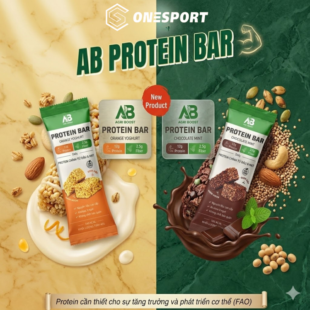 AB Protein Bar Nutrition 40g - 12g Protein Đa Nguồn, Bổ Sung Chất Xơ, Ăn Kiêng Healthy