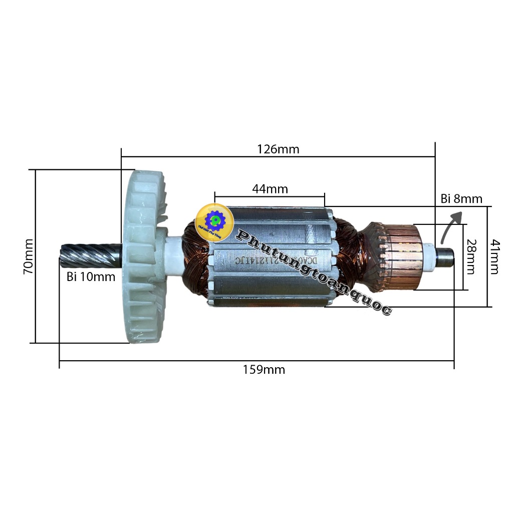 Rotor Máy Cưa Makita 5806B - 5704R Hoặc Máy DCA AMY02-185 | Ruột Máy Cưa Gỗ Makita 5806 Quấn 100% Dâ