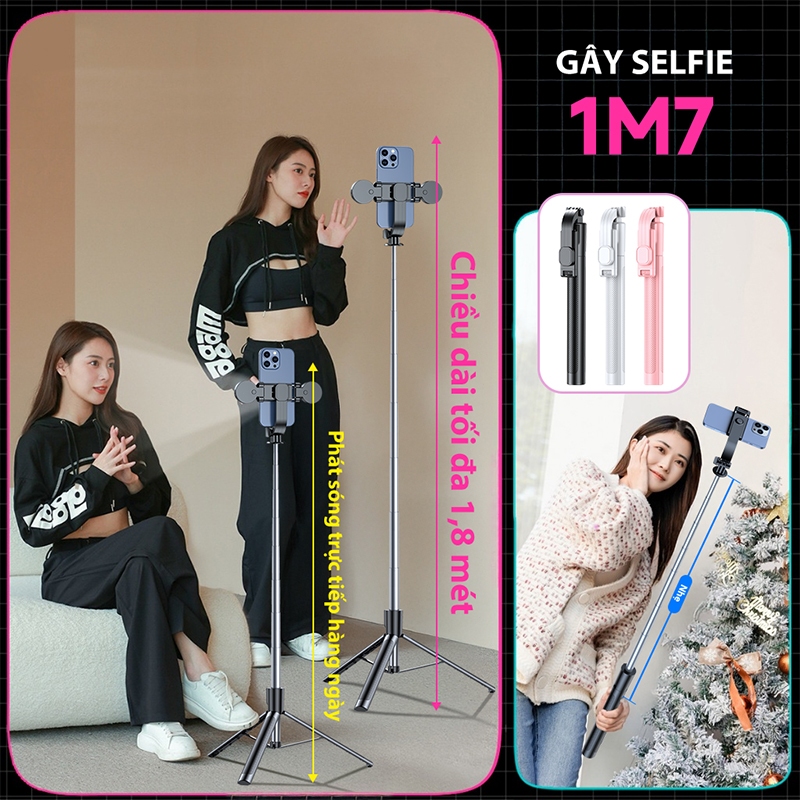 Gậy chụp ảnh 3 chân 1M7 R7L Tripod điện thoại Cây chụp hình Selfie tự sướng cầm tay - Quay video phim - Livestream | BigBuy360 - bigbuy360.vn