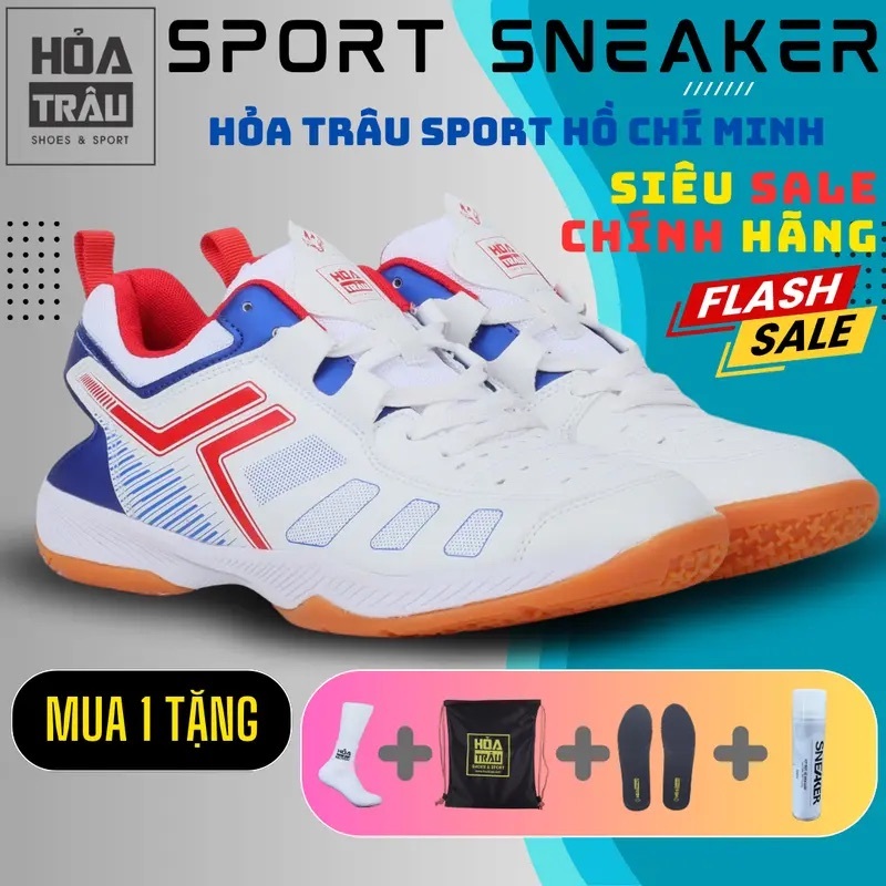 [CHÍNH HÃNG] Giày Cầu Lông Sneaker Sport HT015 Hỏa Trâu Việt Nam cầu lông, tennis, pickleball