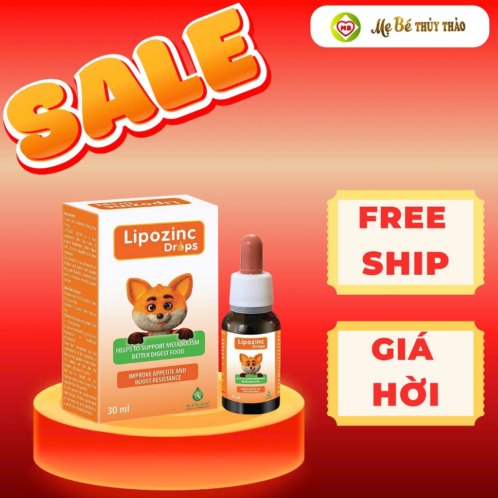 Kẽm Lipozinc drops 30ml của Eurovit Ý chính hãng